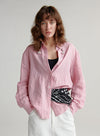 Pink Linen Checkered Shirt