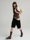 Wool High-Waist Shorts