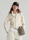 Short Boxy Crewneck Sweatshirt