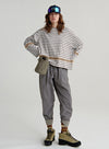 Linen Lace Stripe Top