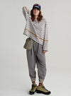 Linen Lace Stripe Top