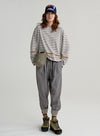 Linen Lace Stripe Top