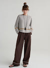 Linen Lace Stripe Top