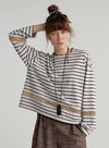 Linen Lace Stripe Top