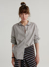 Lace Collar Plaid Blouse