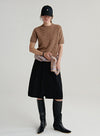 Cashmere Short Sleeve Cable Top