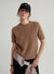 Cashmere Short Sleeve Cable Top