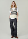 Wool Cashmere Striped Vest Top