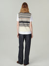 Wool Cashmere Striped Vest Top