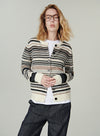 Wool Cashmere Striped Cardigan