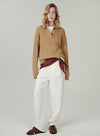 Cable Knit Polo Sweater
