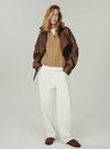 Cable Knit Polo Sweater