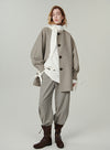 Relaxed Round Neck Coat