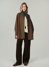 Relaxed Round Neck Coat