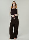 Cozy Wool Wide-Leg Pants