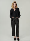 Chic Wrap Collar Shirt