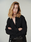 Chic Wrap Collar Shirt