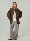 Relaxed Round Neck Coat