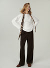 Long Sleeve Tee with Zebra Print Scarf