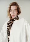 Long Sleeve Tee with Zebra Print Scarf
