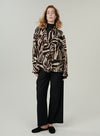 Silk Zebra Print Blouse