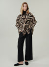 Silk Zebra Print Blouse