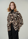 Silk Zebra Print Blouse