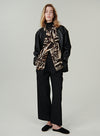 Silk Zebra Print Blouse
