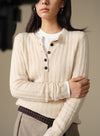 Cashmere Henley Knit Top