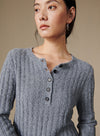 Cashmere Henley Knit Top
