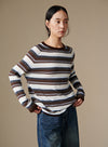 Retro Striped Knit Top