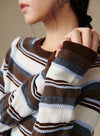 Retro Striped Knit Top