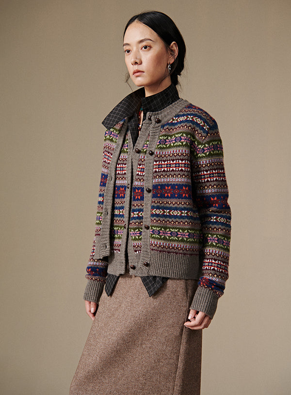 Fair Isle Wool Cardigan
