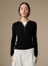 Wool Henley Layered Top