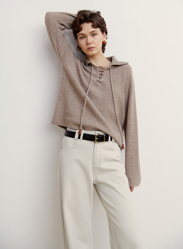 Polo Cashmere Tie Sweater