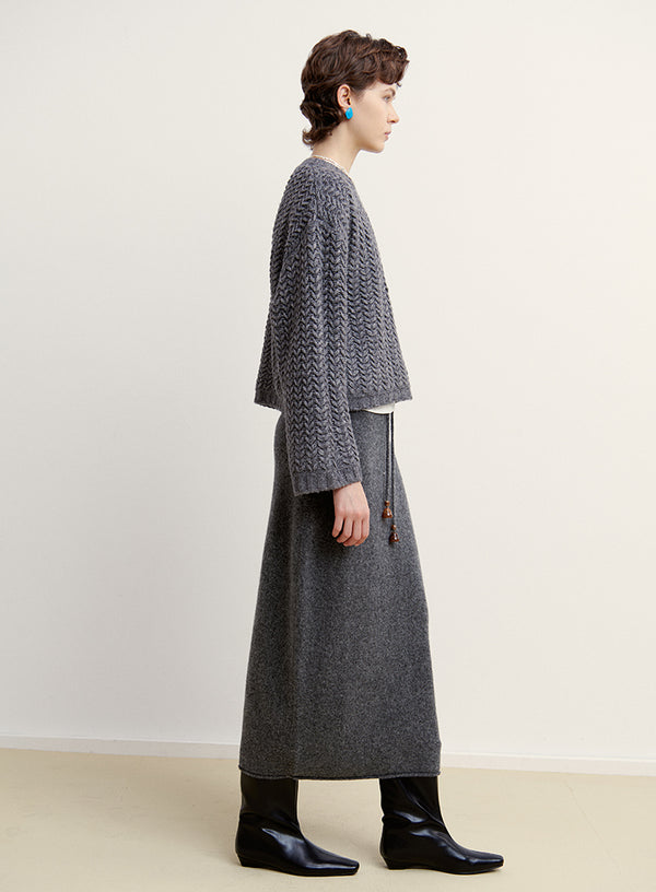 Yak Wool Knit Skirt