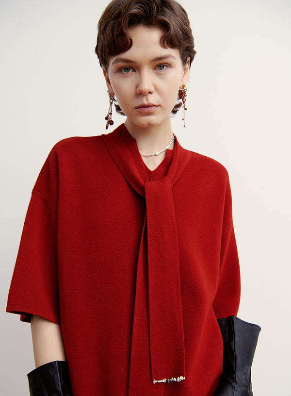 Tie-Knot Cashmere Sweater