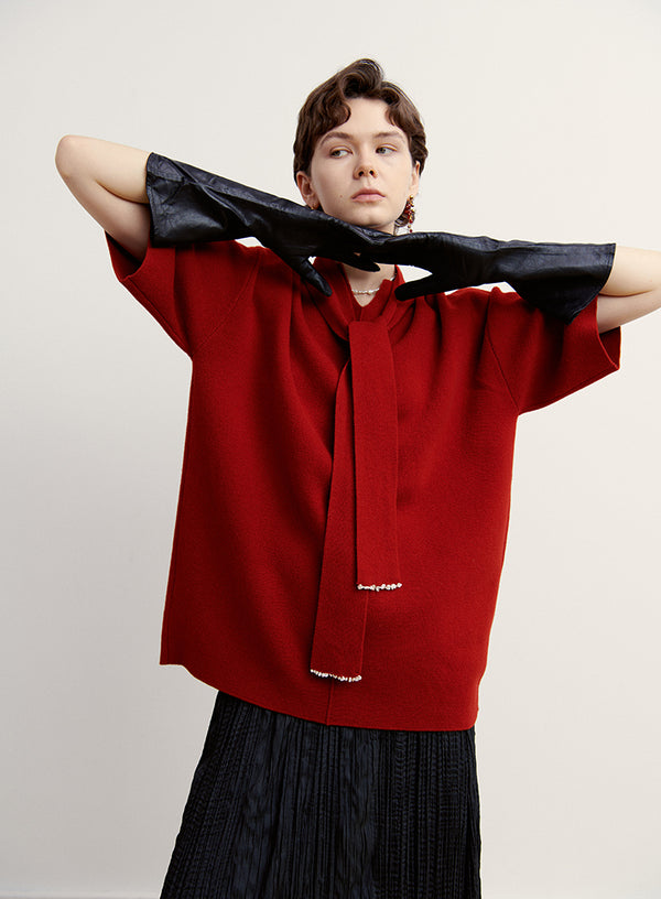 Tie-Knot Cashmere Sweater