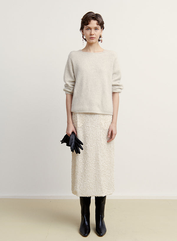 Lace Off-Shoulder Sweater