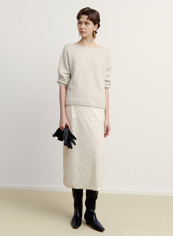 Lace Off-Shoulder Sweater