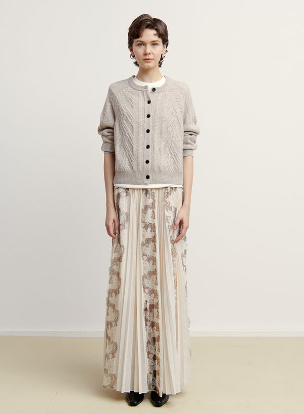 Layered Lace Accordion Skirt