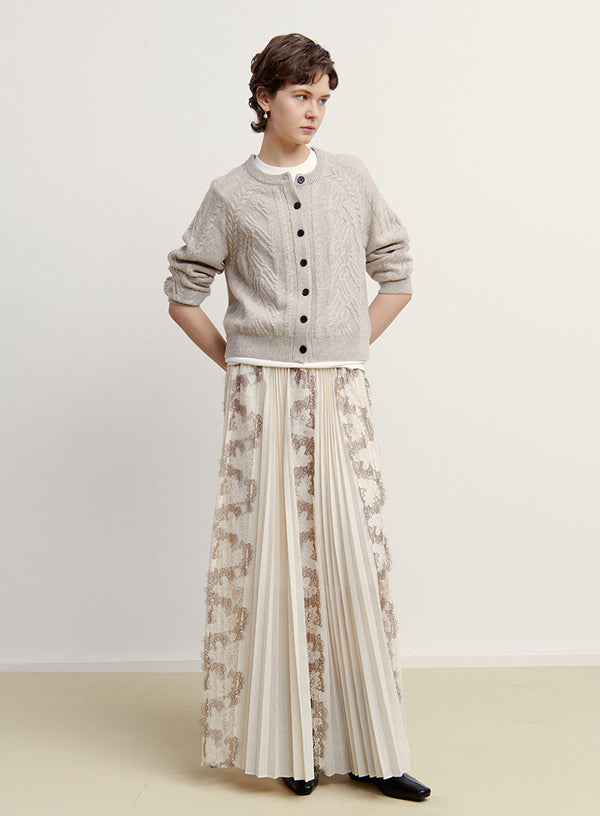 Layered Lace Accordion Skirt