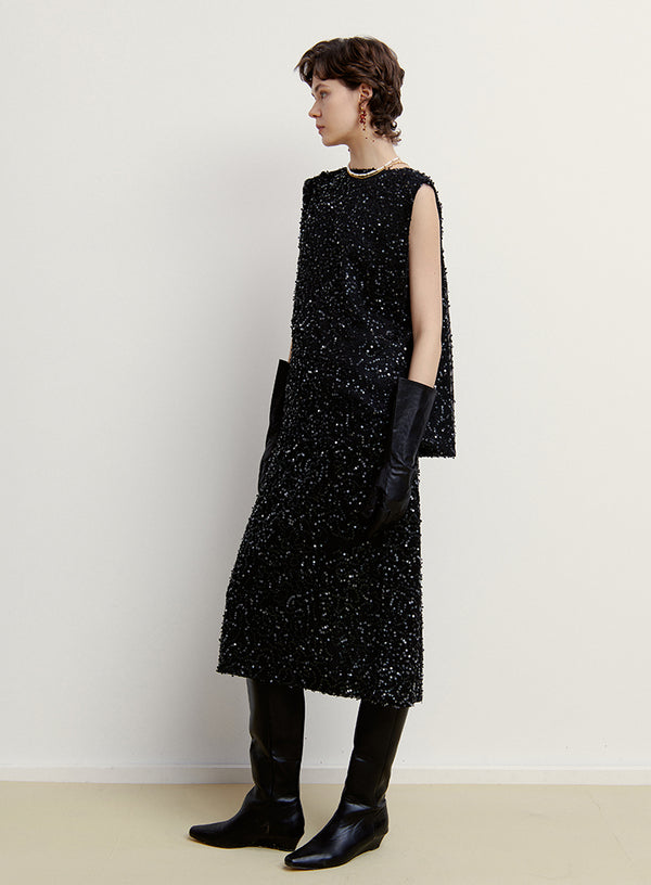 Glam Sequin Matte Skirt