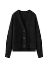Deep V-Neck Yak Wool Cardigan
