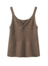 Cashmere V-Neck Sleeveless Top