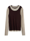 Layered Look Knit Top