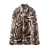 Silk Zebra Print Blouse