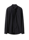 Chic Wrap Collar Shirt