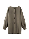 Relaxed Round Neck Coat