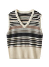 Wool Cashmere Striped Vest Top